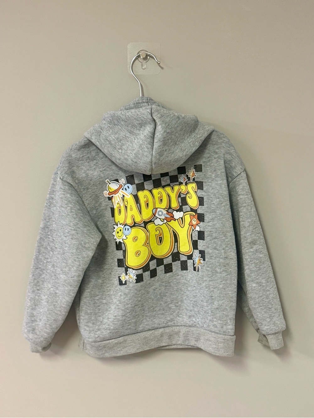Daddy's Boy Graphic Hoodie - Gray
